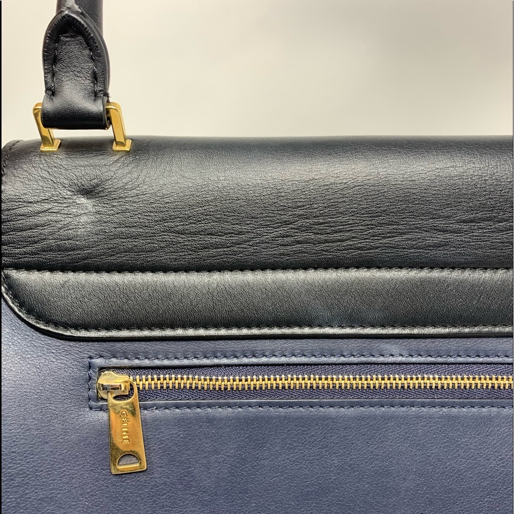 AUTHENTIC CELINE Trapeze Black Multi Shoulder Bag - Picture 12 of 15